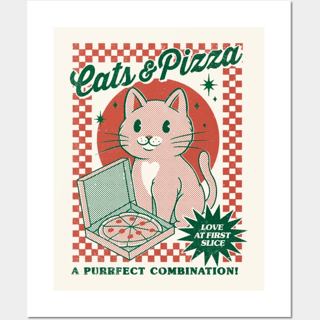 Cats and Pizza Wall Art by thiagocorrea